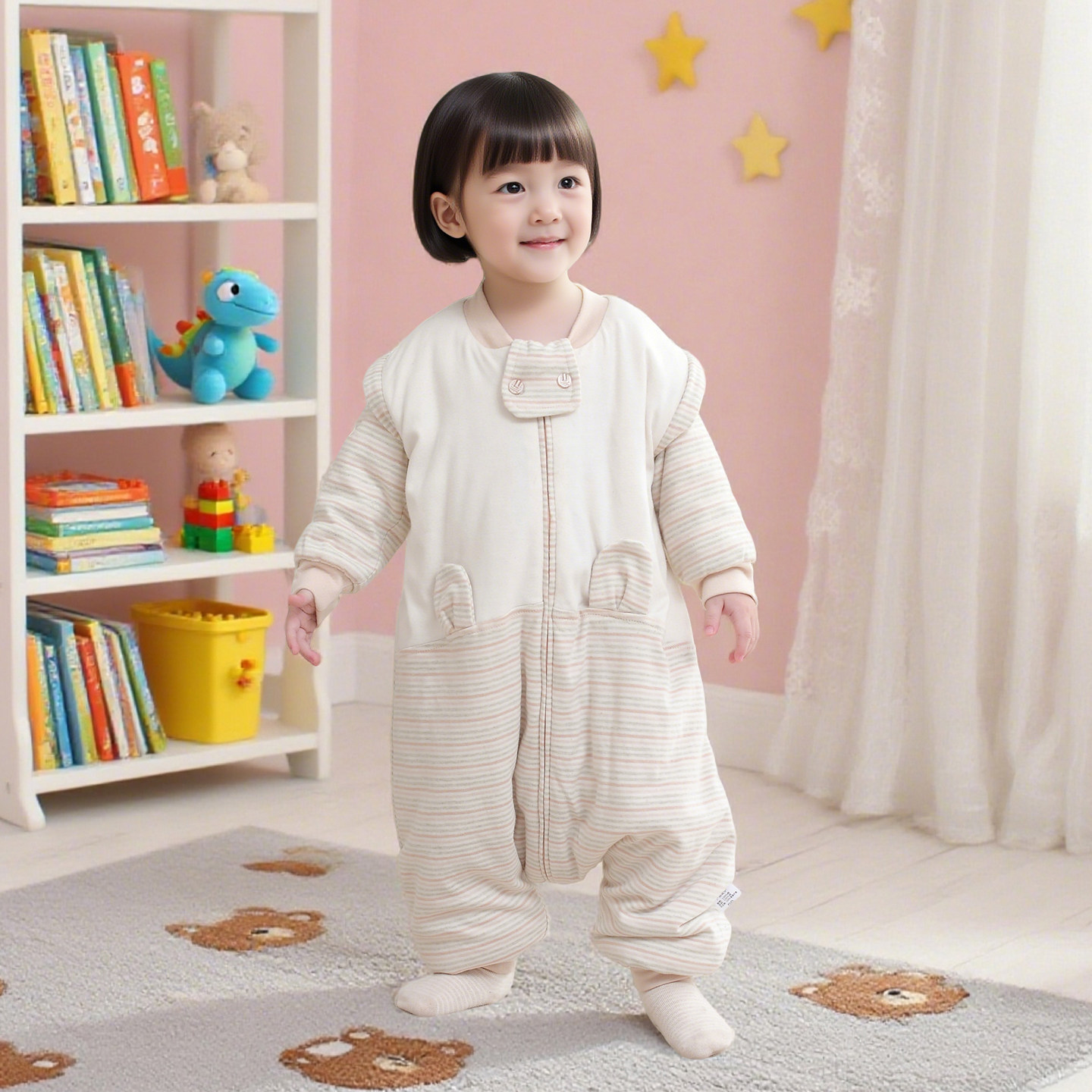 婴儿睡袋春秋冬款桑蚕丝恒温四季通用儿童纯棉分腿防踢被宝宝睡袋,淘宝优惠券,粉丝福利购,淘宝优惠卷