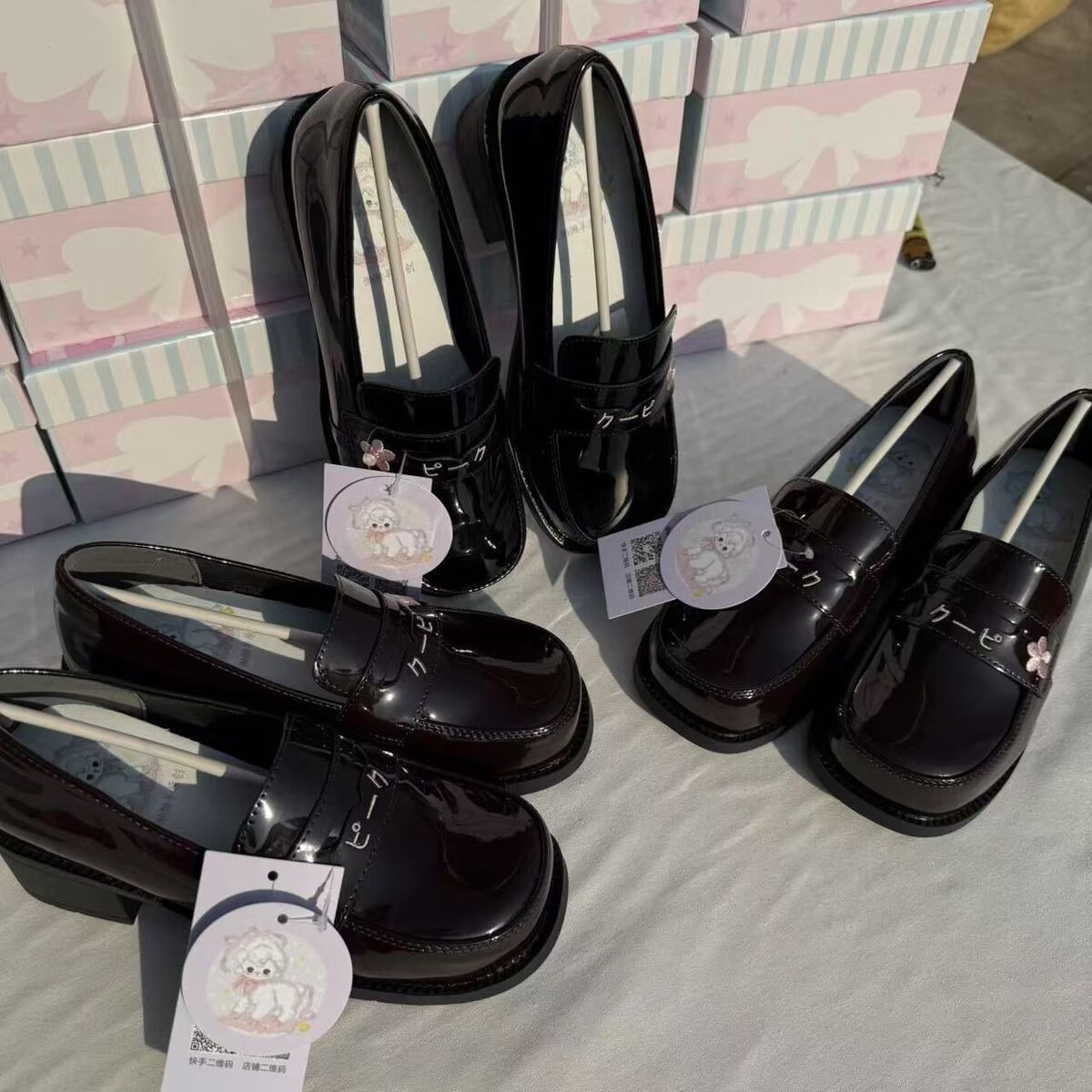 原创Lolita绣花乐福鞋圆头平底jk中跟制服鞋日系百搭2025夏季女鞋 - 图3