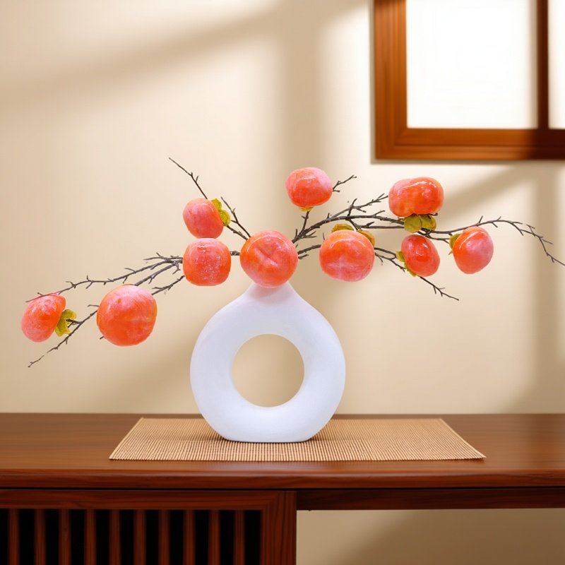 石榴仿真花客厅摆设干花花瓶装饰花艺摆件家居软装发财果柿柿如意,淘宝优惠券,粉丝福利购,淘宝优惠卷