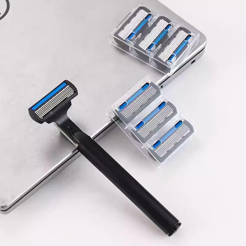 Washable manual razor six-layer blade