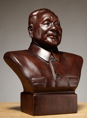 实木雕刻头像摆件客厅商务工艺品