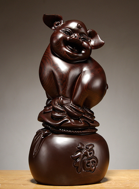 黑檀木十二生肖家居客厅工艺品