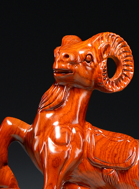 木雕动物十二生肖家居客厅工艺品