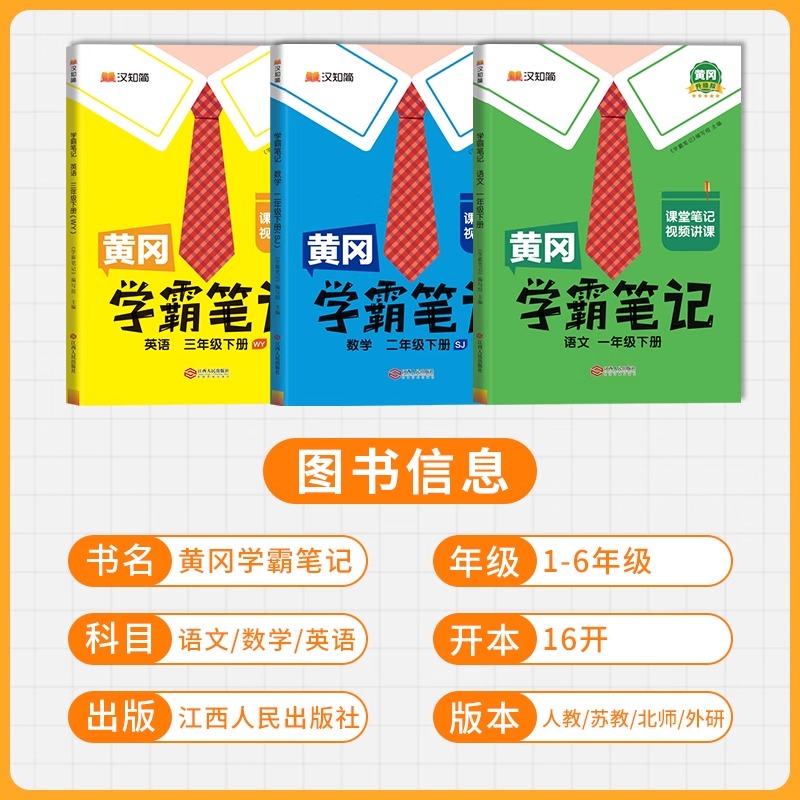 2024黄冈学霸笔记小学课堂笔记三年级下册一年级二年级四年级五六语文数学英语全套人教版5下小学课前预习同步课本讲解教材全解读-图1