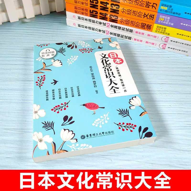 晨读夜诵每天读一点日本文化常识大全日汉对照有声版日语初级入门自学节日美食料理历史传统日企留学动漫教育综合阅读书籍-图0