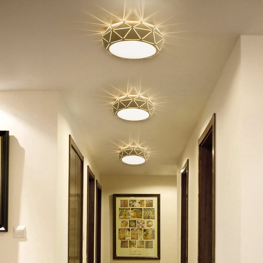 Intelligent radar sensing Nordic LED creative personality art corridor downlight entrance hall entrance balcony microwave radar LED sensing ceiling light corridor high sensitive sound and light control lamp