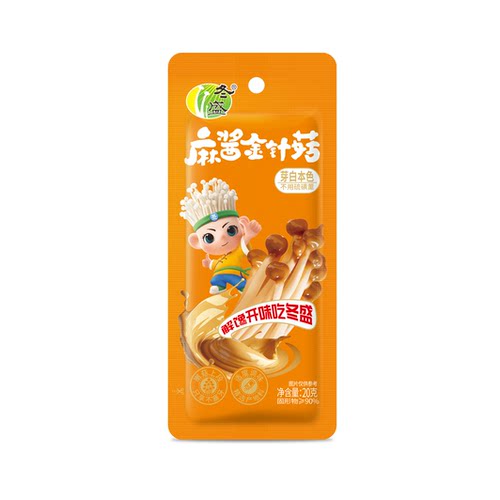 冬盛金针菇20克*20袋微辣爽脆金针菇下饭菜零食清淡开胃多口味 - 图1