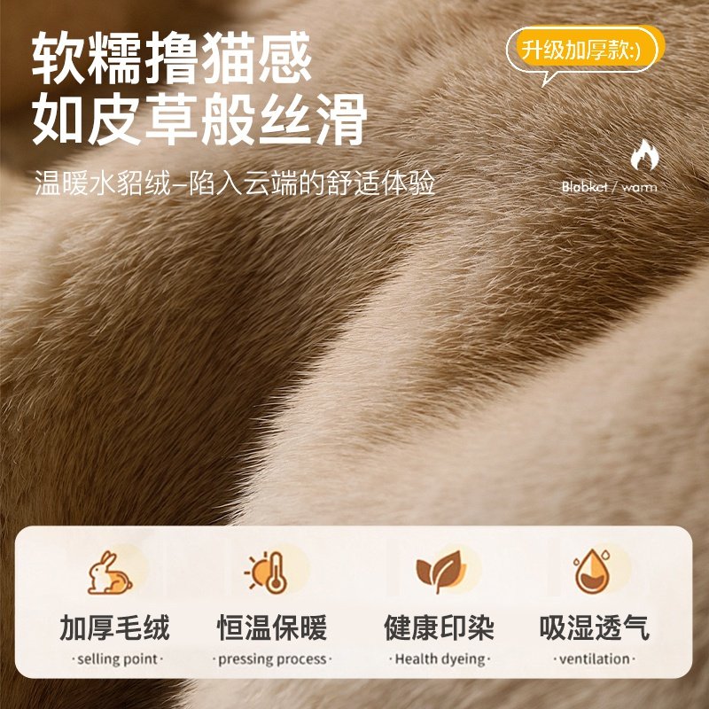 沙发垫秋冬毛绒加厚真皮沙发盖布冬季保暖固定防滑纯色坐垫套罩巾