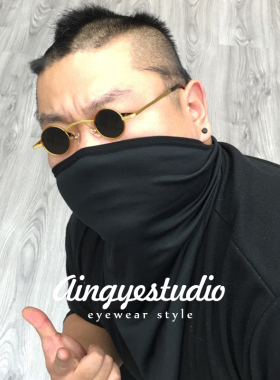 迷你小眼镜男潮小镜片墨镜圆形复古小圆框眼睛网红搞笑个性太阳镜