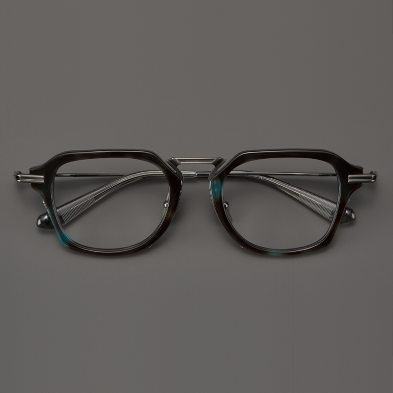 一念天堂！纯钛板材眼镜架方框复古大框女防蓝光配近视镜片时尚男 - 图1