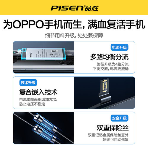 品胜适用于一加ace2v手机8PRO电池1+9RT更换10Pro商务11电池ace竞速版Ace2Pro手机ONE PLUS ACE3电池12电板 - 图2