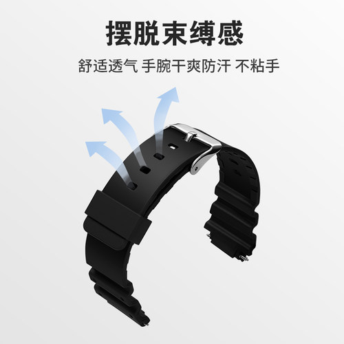 适配代用Casio卡西欧MRW-200H S300H W-800手表带树脂硅胶18mm - 图1