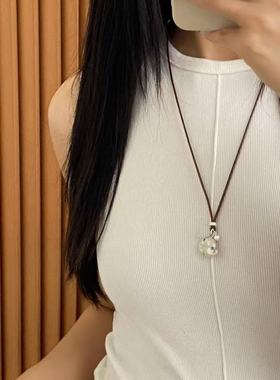 足银990大象吊坠项链女款小众高级感送女友闺蜜生日礼物