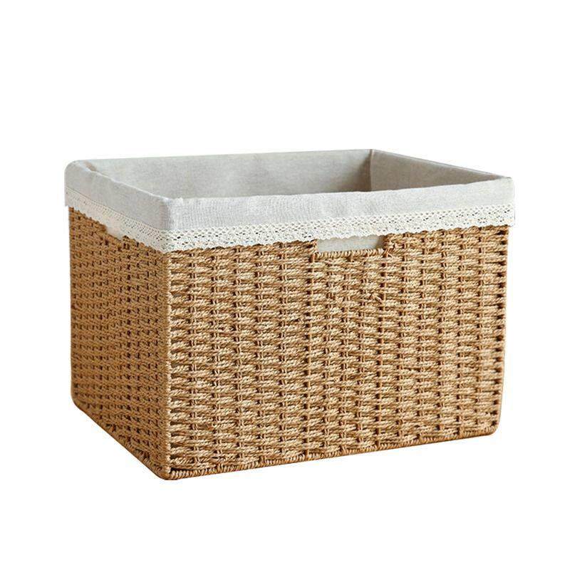 格子柜编织收纳筐家用仿藤编收纳箱收纳框柜子整理储物箱车载宿舍,淘宝优惠券,粉丝福利购,淘宝优惠卷