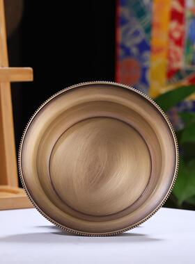 黄铜，水和土地，藏式五路财神饰品，绿色，黄色，白色，红色和黑