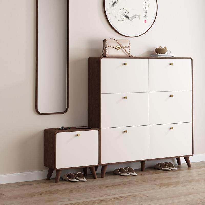 实木杠北欧超薄鞋柜家用门口简约现代入户楼梯翻斗楼道玄关柜17cm,淘宝优惠券,粉丝福利购,淘宝优惠卷