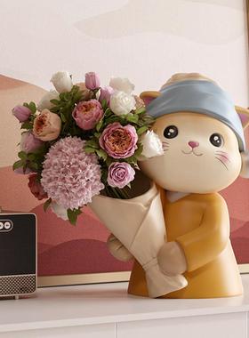 创意花瓶摆件客厅插花电视柜装饰搬家乔迁新居新婚结婚礼物送新人