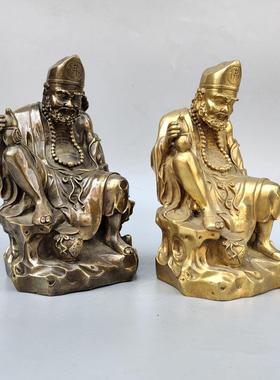 济公活佛铜像摆件铜十八罗汉降龙尊者道济和尚济颠人物像家居桌面