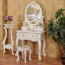 New products European-style Wooden Small Family Style Makeup Bench style Makeup Desk Bedroom Modern Minimalist White Eurostyle Makeup table