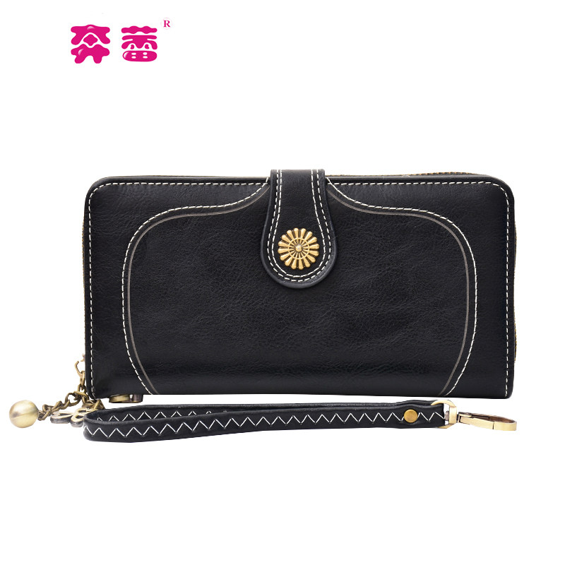 奔蕾2020新款长款大容量拉链零钱包 奔蕾钱包