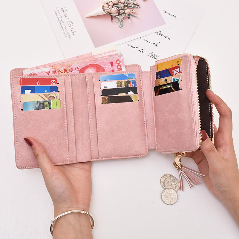 奔蕾女短款2020新款学生小ck零钱包 奔蕾钱包