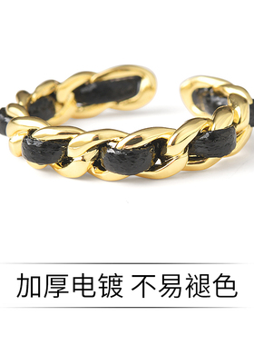 金芽女日韩开口可调节戒指个性
