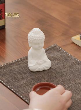 邦盛玉瓷小如来饰品新中国风客厅茶几饰品禅家香炉茶宠物小饰品