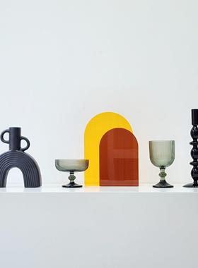 简约样板间家居摆饰客厅书柜桌面软装饰品创意玻璃陶瓷组合ZH3908