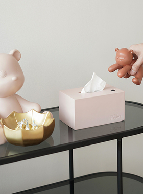 轻奢风入户玄关钥匙收纳纸巾盒