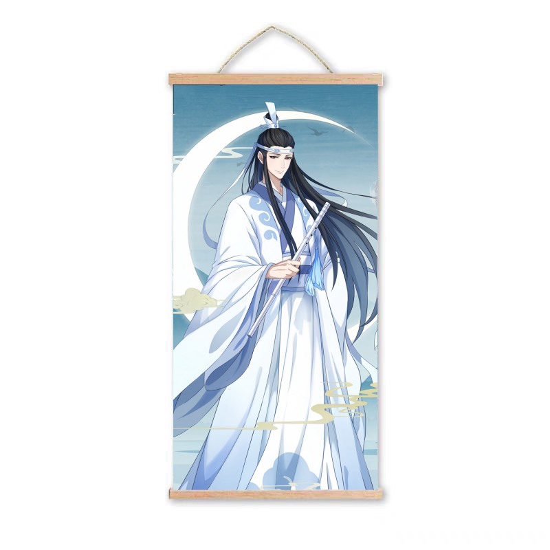 定制魔道祖师动画周边魏无羡蓝忘机装饰挂画江澄金凌diy卷轴礼物 - 图3