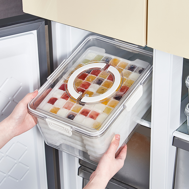 家用冰块模具食品级冰箱制冰盒大容量带盖冻冰块神器冰格冰球储存