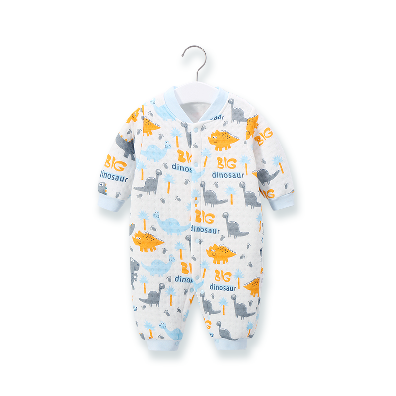 春秋空气棉宝宝保暖衣服潮外出哈衣 精典泰迪安影连身衣/爬服/哈衣