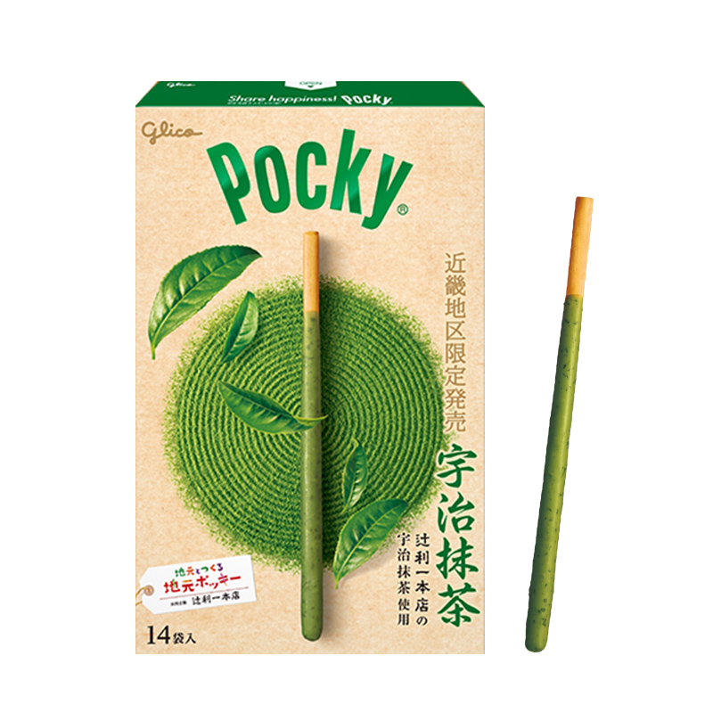 日本进口格力高百奇pocky巨型巧克力饼干棒地域限定宇治抹茶曲奇 - 图1