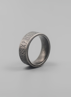欧美时尚复古风维京符文戒指