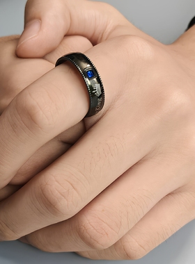 欧美时尚钛钢戒指男款个性简约