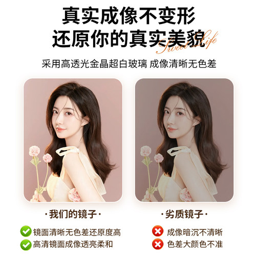 中古风穿衣镜全身镜落地镜家用服装店试衣镜网红女生卧室异形镜子 - 图2