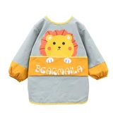 Детский водонепроницаемый длинный слюнявчик для мальчиков, демисезонное термобелье, лонгслив, нагрудник, анти-грязь, с карманом, сзади на завязках