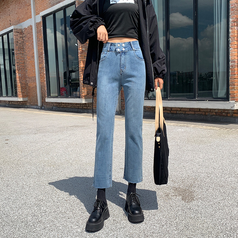 高腰显瘦2020新款韩版宽松牛仔裤 caiwinking牛仔裤