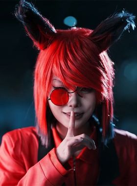 cosplay二次元单片单边眼镜萝莉塔造型怪盗基德柯南侦探顾昀同款