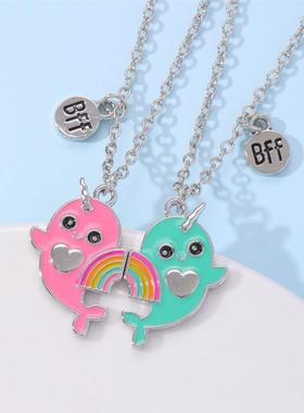 闺蜜信物 姐妹 一对超仙闺蜜手链二人磁吸友谊手链三人信物爱心链