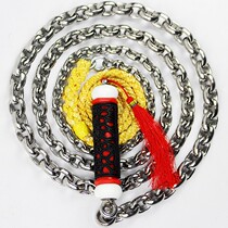 Double-ring iron whip to whip up the iron chain whips abrasion-resistant ringing Kirin whip iron handle stainless steel carbon steel bearings