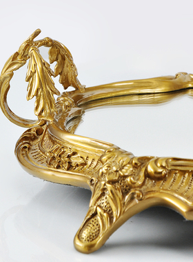 凤凰美居欧式风透明玻璃铜底座