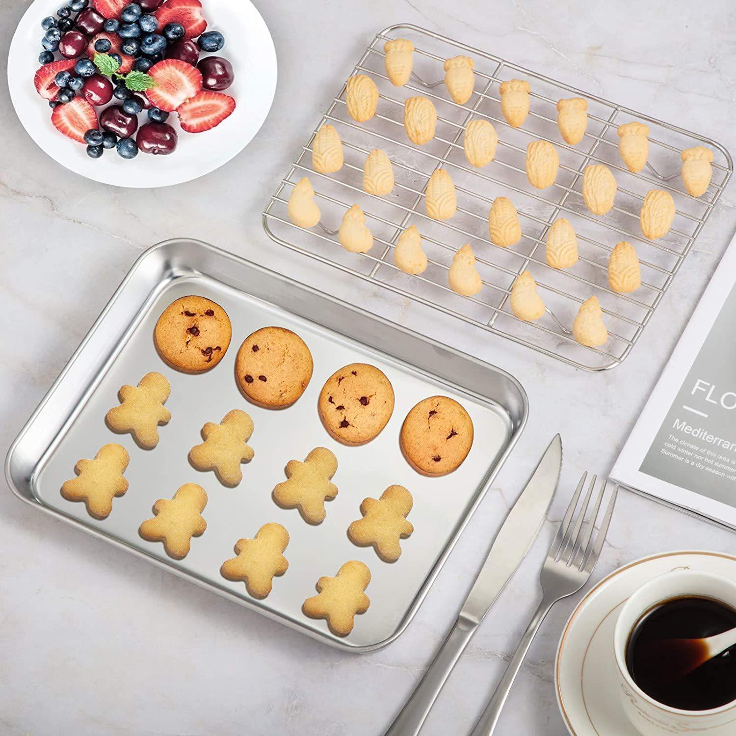 304不锈钢烤盘烘焙面包披萨烤箱盘防粘不锈钢长方形浅方盘,淘宝优惠券,粉丝福利购,淘宝优惠卷