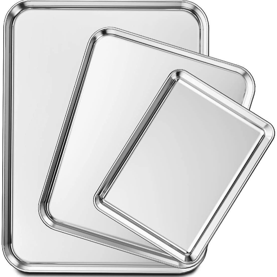 304不锈钢烤盘烘焙面包披萨烤箱盘防粘不锈钢长方形浅方盘,淘宝优惠券,粉丝福利购,淘宝优惠卷