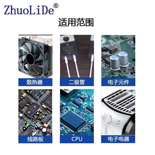 导热硅脂耐高温电脑cpu散热膏大功率电子元器件led灯笔记本导热膏白色灰色散热胶1kg大包装卓力得D-12/D-20 - 图0