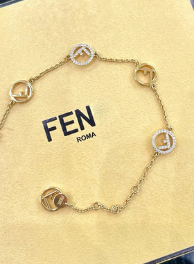 圆圈字母带钻手链女精致小众设计