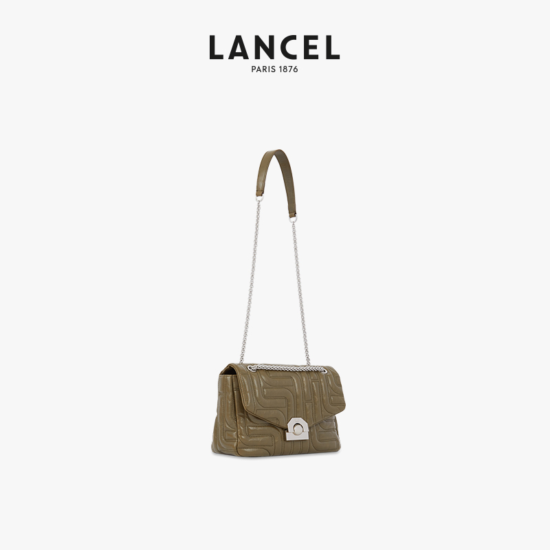 LANCEL/兰姿 MIDI-MINUIT链条包 中号单肩斜挎包 绗缝 - 图3