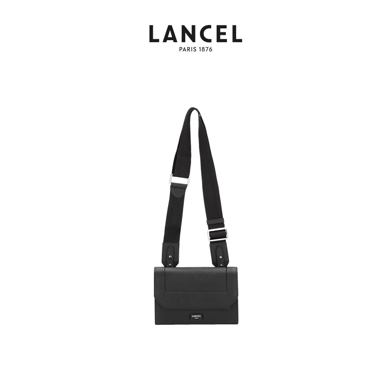 LANCEL/兰姿 Ninon迷你单肩斜挎包 粒面牛皮信封包 纯色简约 - 图0