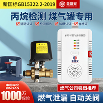 Gas alarm hotel bottled liquid gas leak automatic cut off valve catering coal gas tank gas leakage off gas