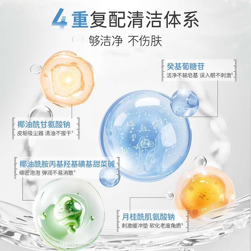 益肤氨基酸云柔洁面慕斯泡沫洗面奶敏感肌温和清洁不刺激男女